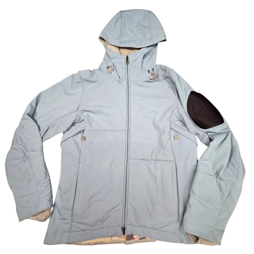 Salomon Jacket Women M Blue Advanced Skin Hooded‎ Softshell Gorpcore Cordura